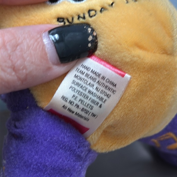 RARE Collection - NFL THE JESTER Super Bowl Clown Bear TEAM BEANS AUTHENTIC - Picture 11 of 13